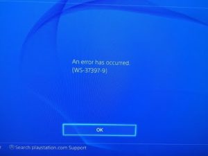 Решение ошибки WS-37397-9 на PS4