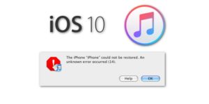 Как устранить ошибку 14 в iTunes