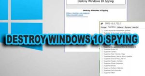 Отключение шпионских функций с помощью Destroy Windows 10 Spying