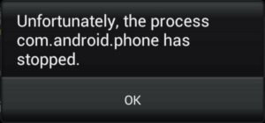Решение ошибки android.process.acore