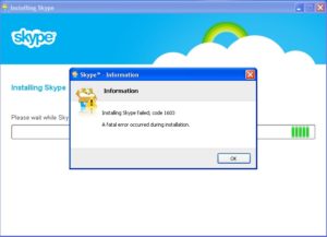 Устранение ошибки 1603 при установке Skype