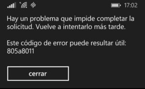 Исправление ошибки 805а8011 на Windows Phone
