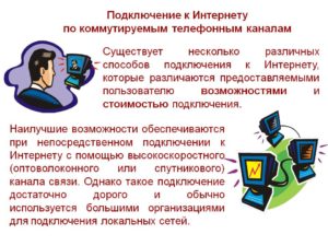 Какие бывают типы подключения к интернету