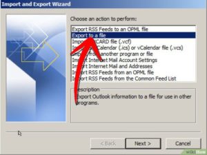 Импорт или экспорт контактов из Outlook