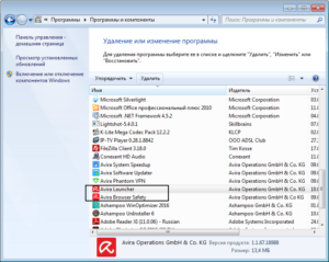 Удаление антивируса Avira – вручную и с помощью специального софта