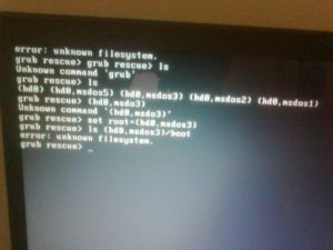 Решение ошибок программы-загрузчика GRUB