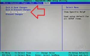 Восстановление заводских настроек BIOS