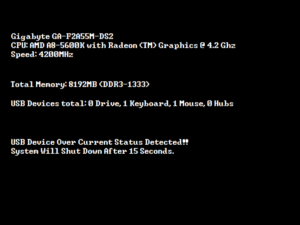 Исправление ошибки «USB device over current status detected»