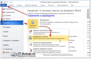 Установка и снятие пароля на файл Word, запрет на просмотр или редактирование