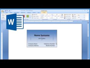 Создание визиток в Microsoft Word