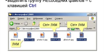 Правильное выделение файлов в папке