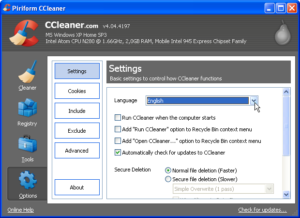 Настройка и использование CCleaner