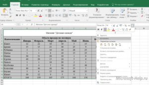 Перенесение таблицы из Microsoft Excel в документ Word