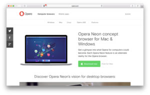 Как пользоваться браузером Opera Neon