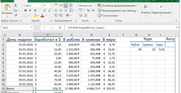 Вычисление минимального, максимального и среднего значения в Microsoft Excel