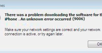 Способы устранения ошибки 9006 в iTunes