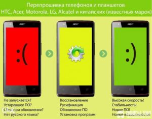 Прошивка или перепрошивка телефона, смартфона и планшета HTC