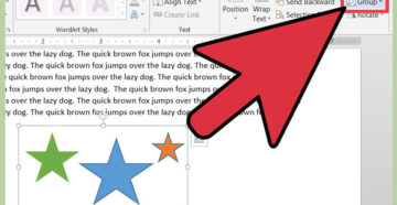 Группировка фигур в Microsoft Word
