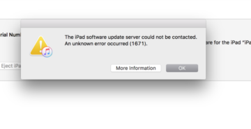 Методы устранения ошибки 1671 в iTunes