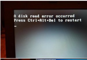 Способы исправления ошибки «a disk read error occurred»