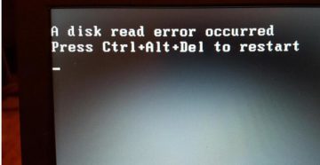 Способы исправления ошибки «a disk read error occurred»