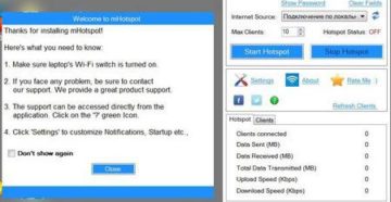 Особенности настройки и использования программы mHotspot